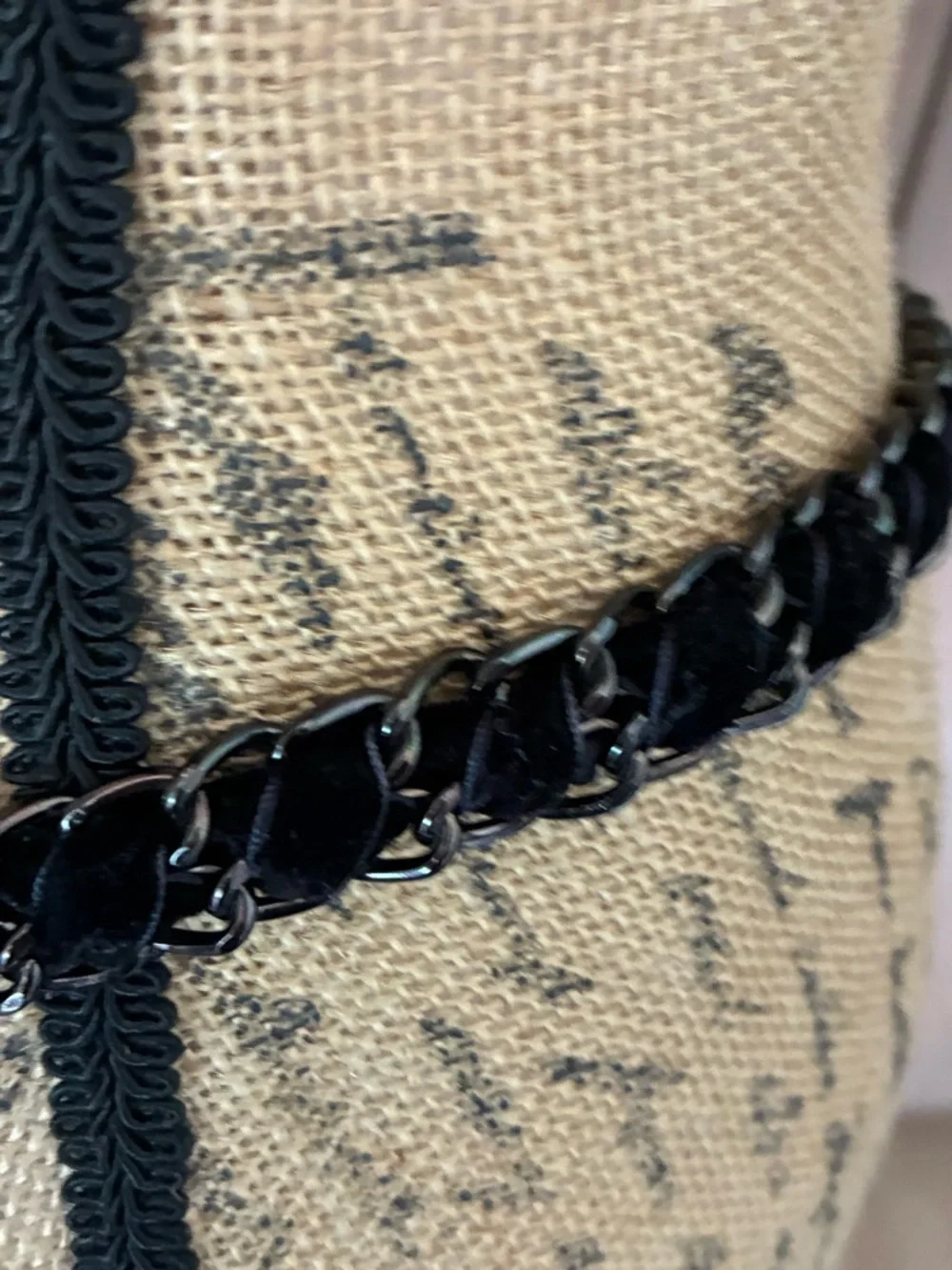 Gunmetal & black velvet Rope Chain‎ Belt Y2K Lariat Adjustable Statement vintage